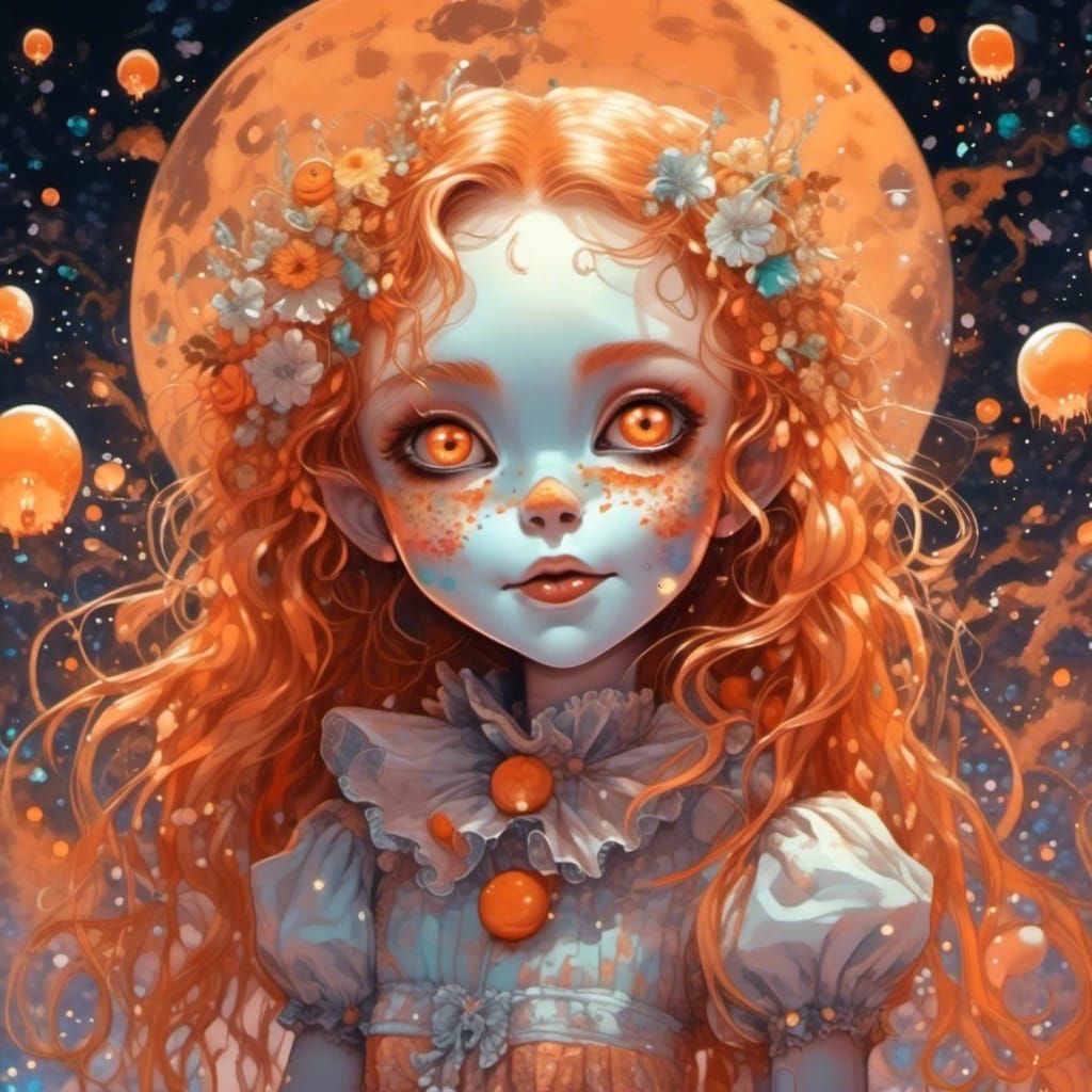 " au pays de la lune orange "