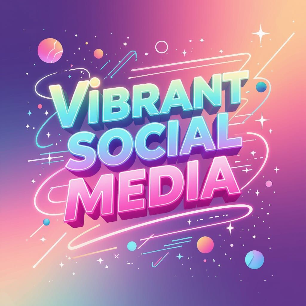 Vibrant Social Media Banner with Neon Accents