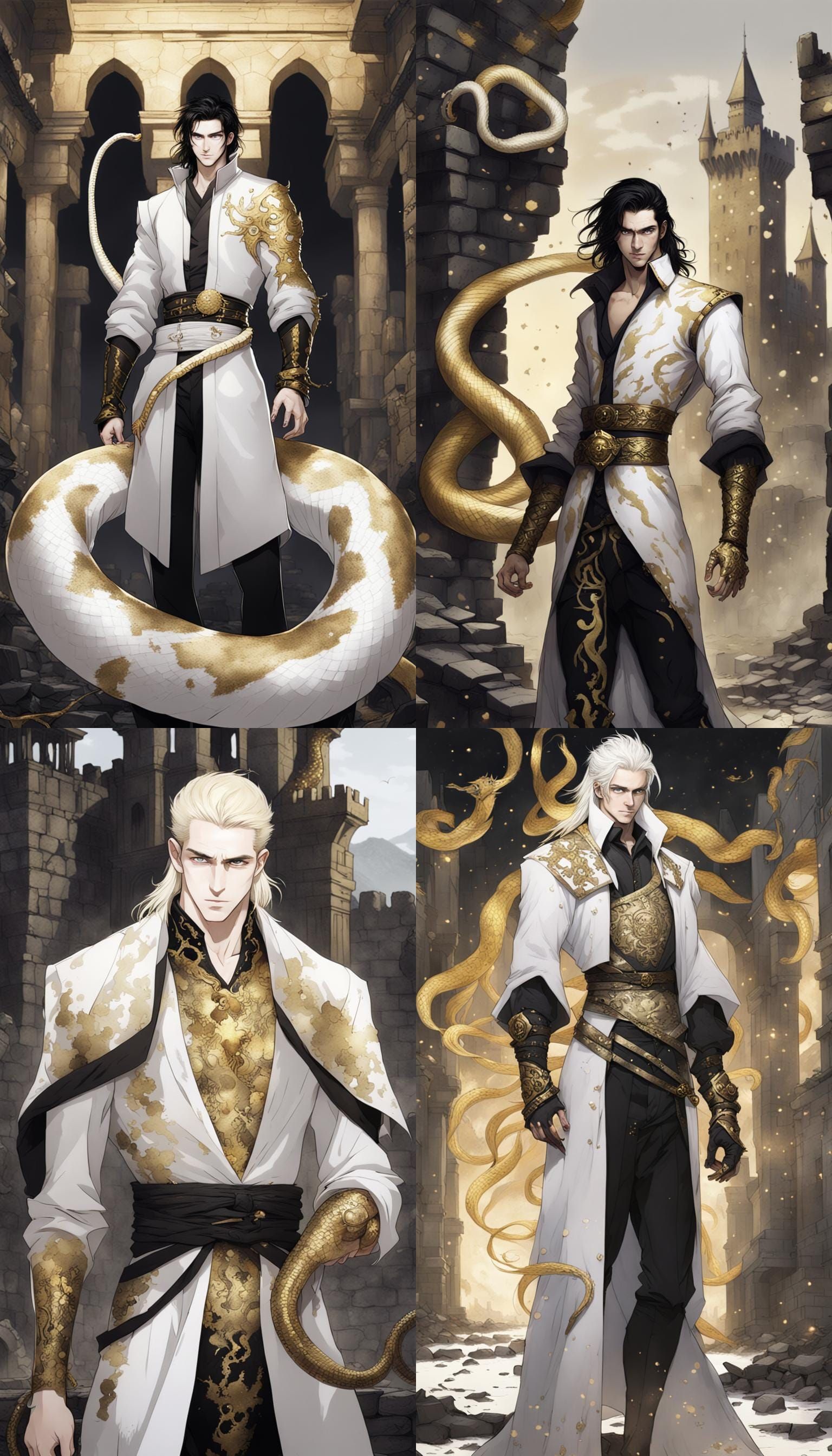 Serpentine King in Dark Castle Ruins