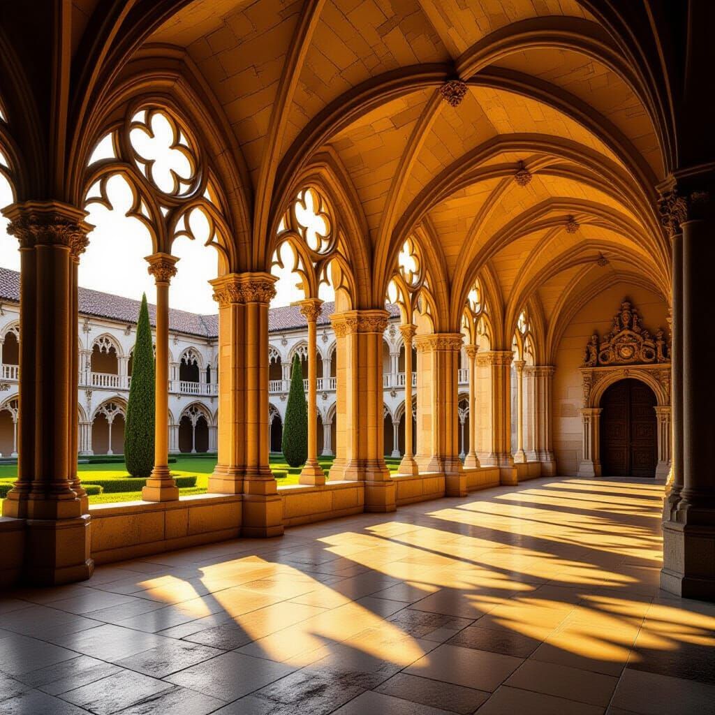Jerónimos Monastery at Golden Hour, Manueline Architecture