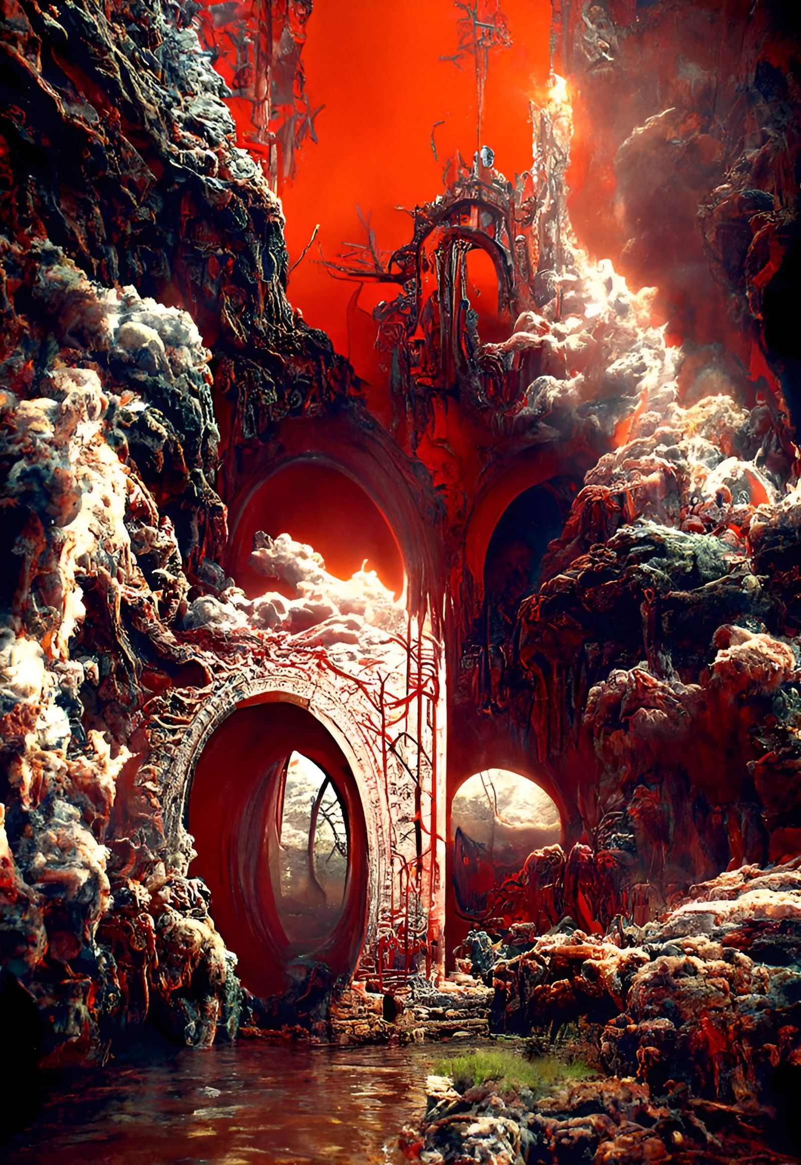 Symmetrical Gate to Hell Leading to Another Dimension