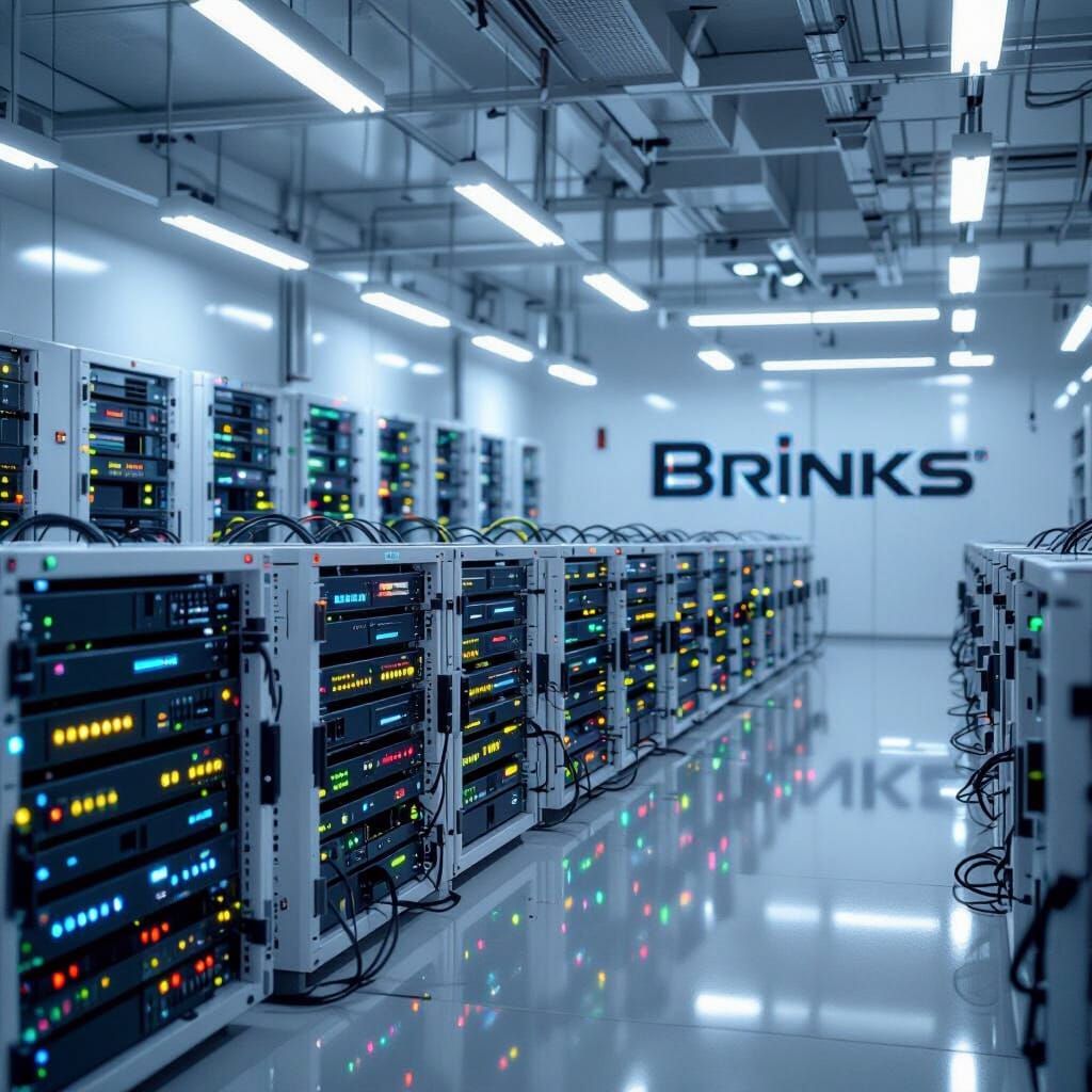 High-Tech Server Room in Futuristic Style