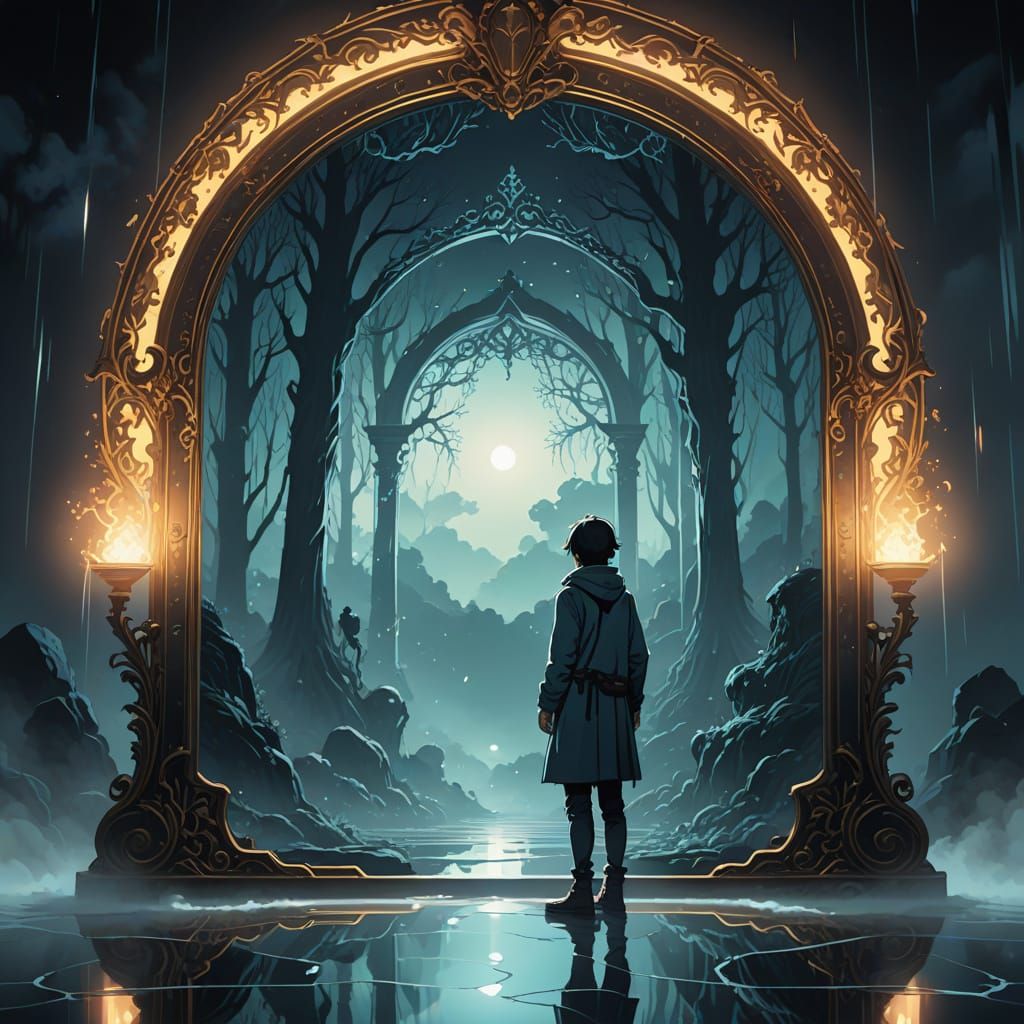 Surreal Souls Emerge from a Magic Mirror