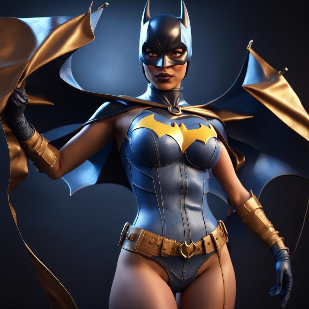 Denim Batgirl: Ultra Detailed 8k Digital Art