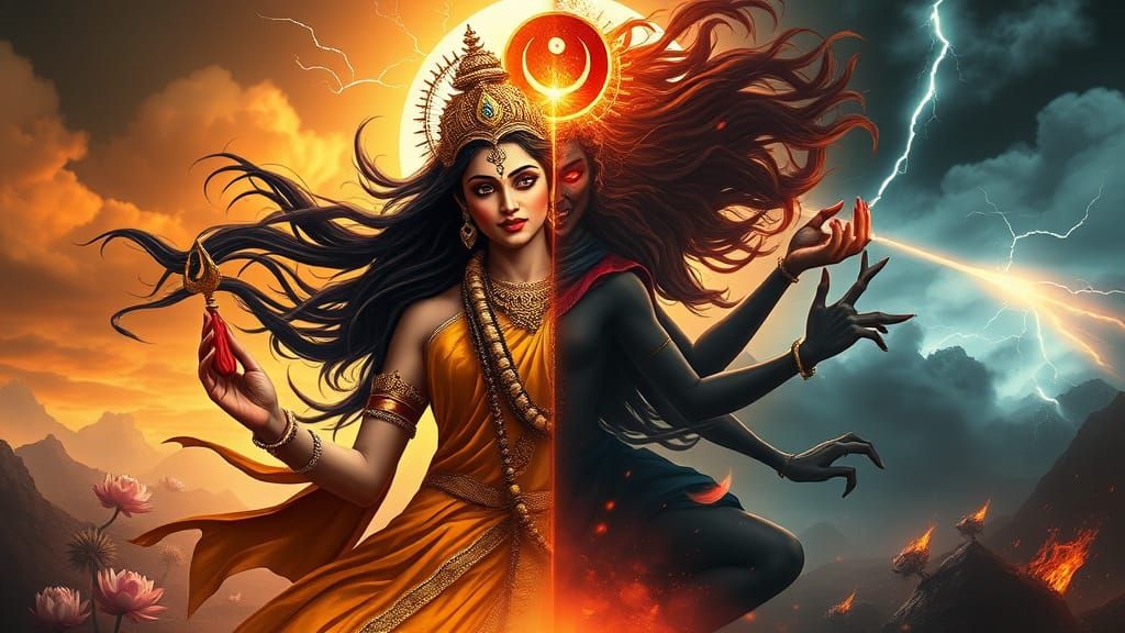 Goddess Parvati Transforms into Fierce Kaali