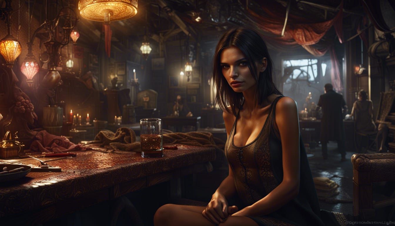 Hyperdetailed Portrait of a Woman in Dark Fantasy Style