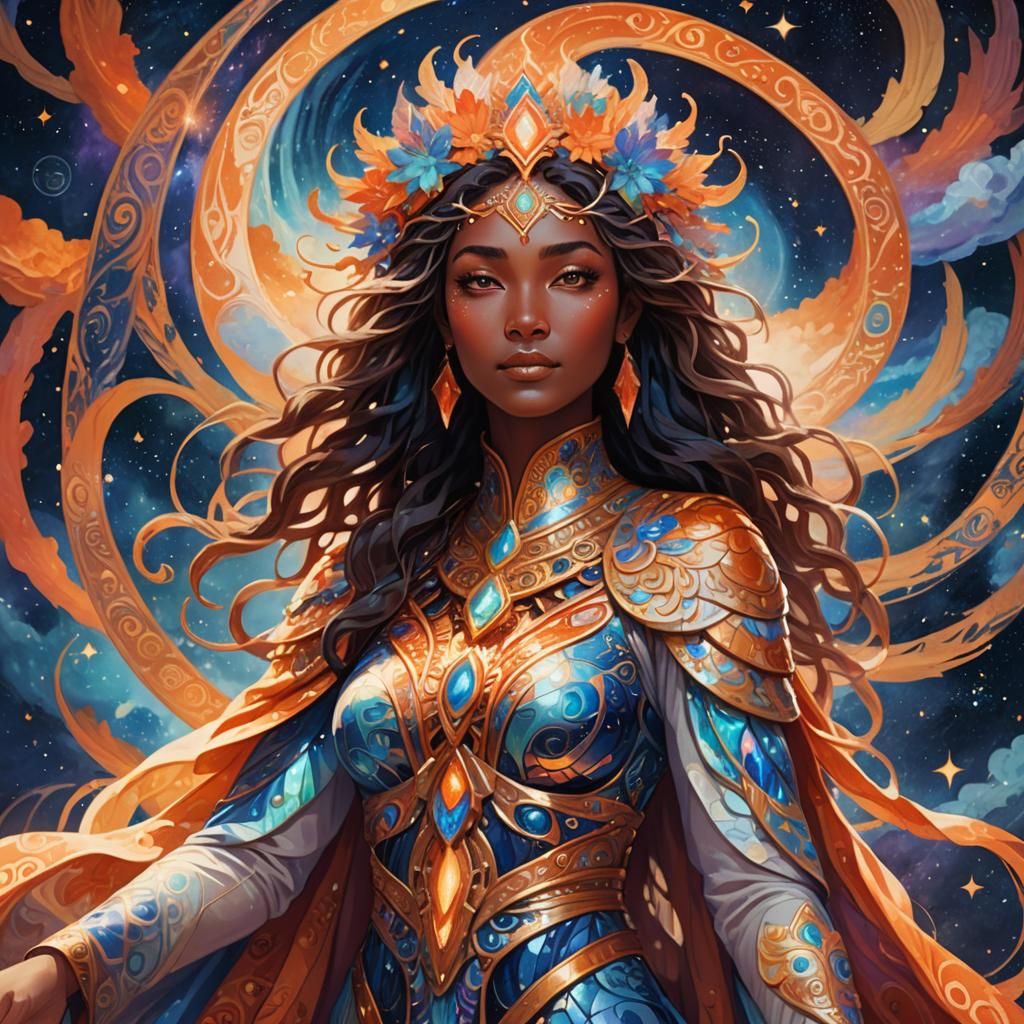 Goddess of Creation in Detailed Fantasy Art