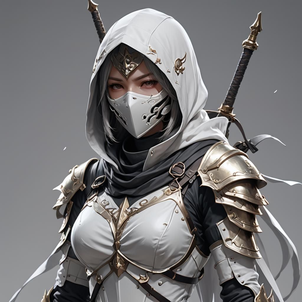 Anime Assassin in White Armor