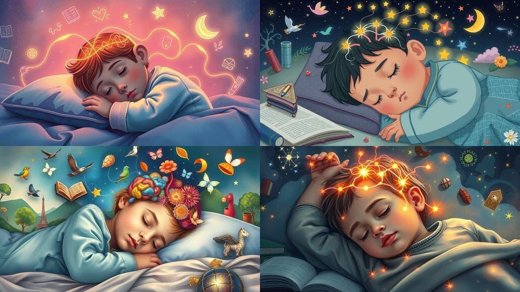 Child Asleep: Glowing Neural Pathways to Emotional Regulatio...
