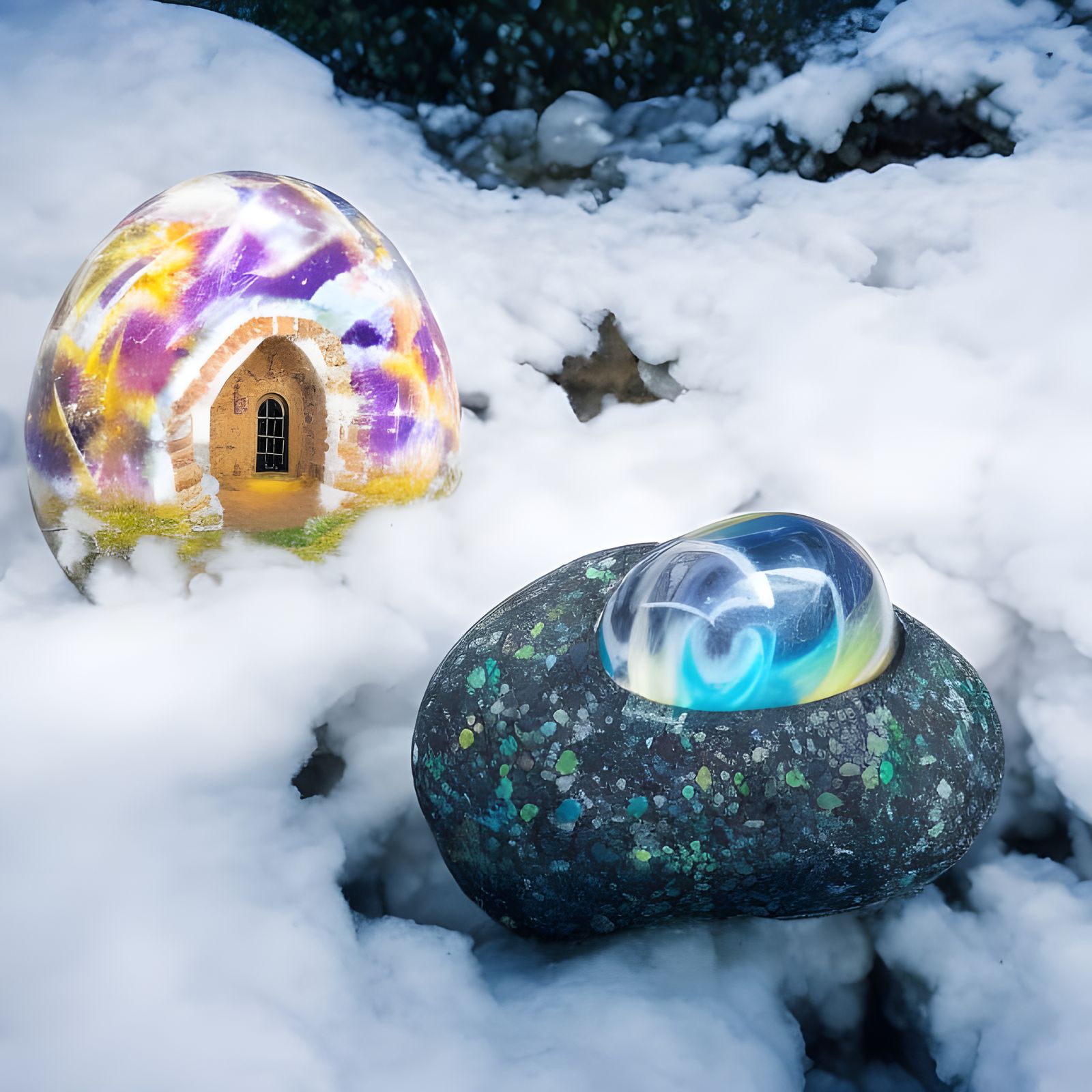 Enchanted Castle with Star Trails in Digital Painting