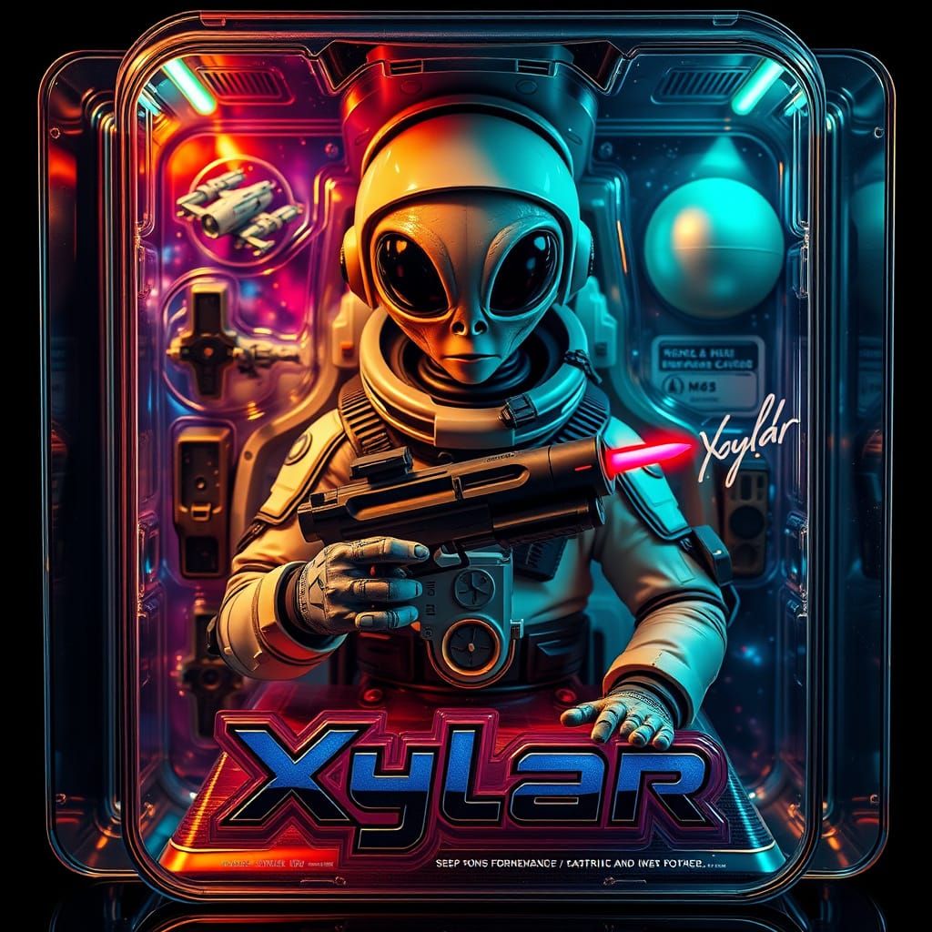 Alien Astronaut Action Figure in Sci-Fi Packaging