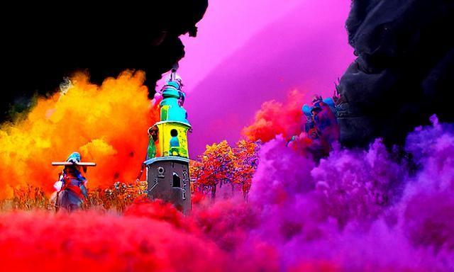 Victorian Vicar Fires Cannon, Digital Matte Painting