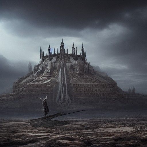 Dramatic Digital Painting of a King in Despair