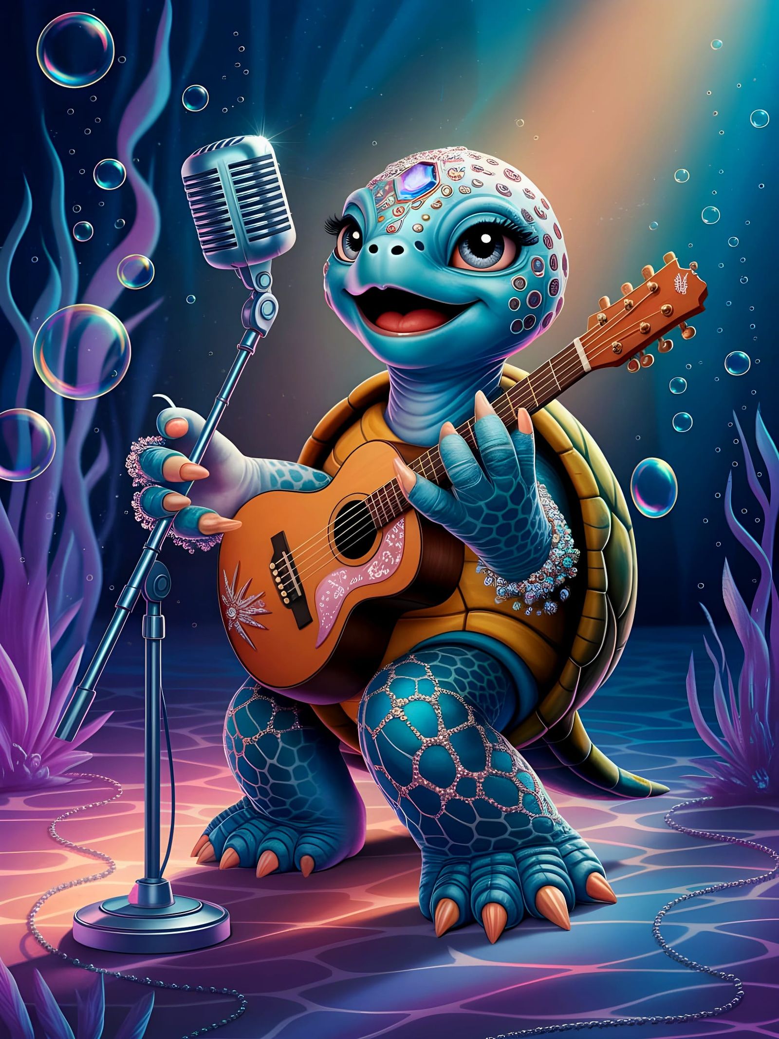 Whimsical Turtle's Underwater Fantasy Concert