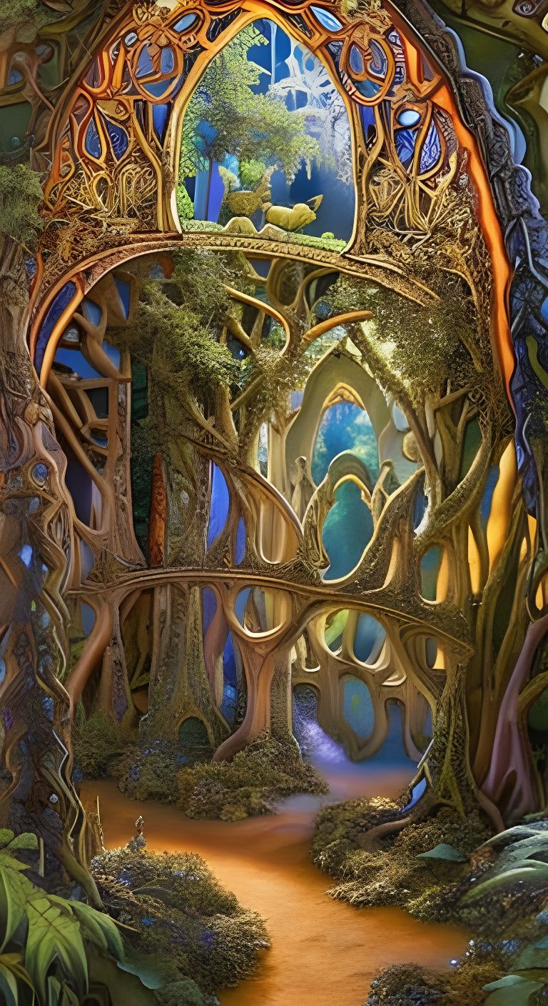 Enchanted Elven Archway to Fae Treehouse