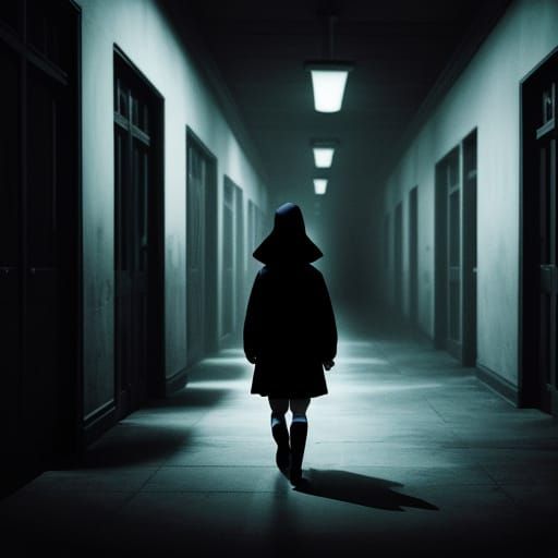 Eerie Portrait of a Creepy Little Girl