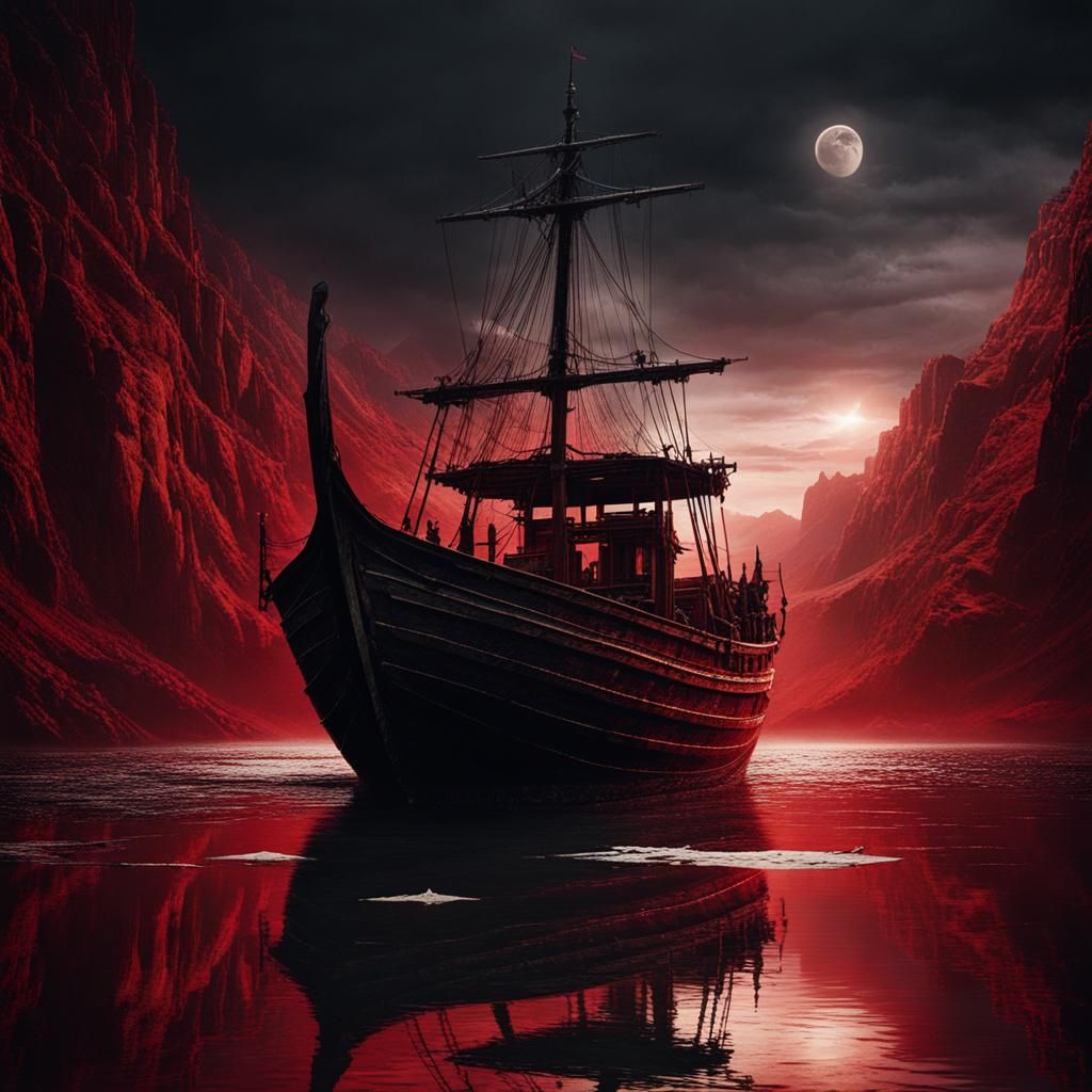 view of a dark and sinister being inside an ancient fisherma...