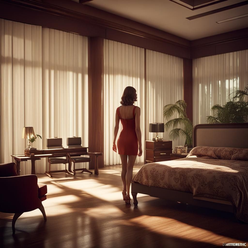 Mrs. Robinson Seduces Benjamin: Modern 3D Render