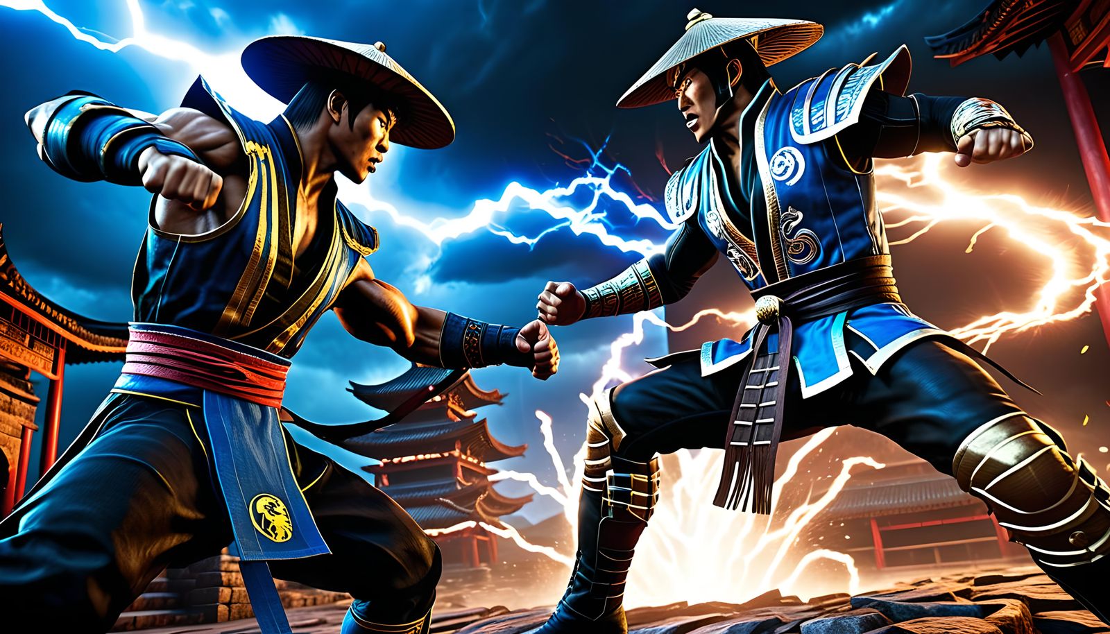 (Mortal Kombat) 🥏Kung Lao🥏 vs. ⚡Raiden⚡ Round 1