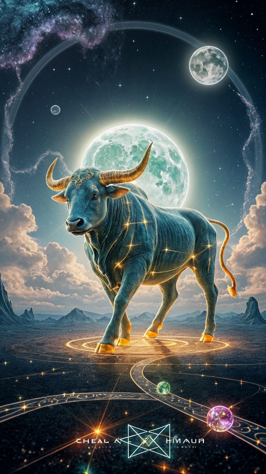 Celestial Bull of Serene Cosmic Power