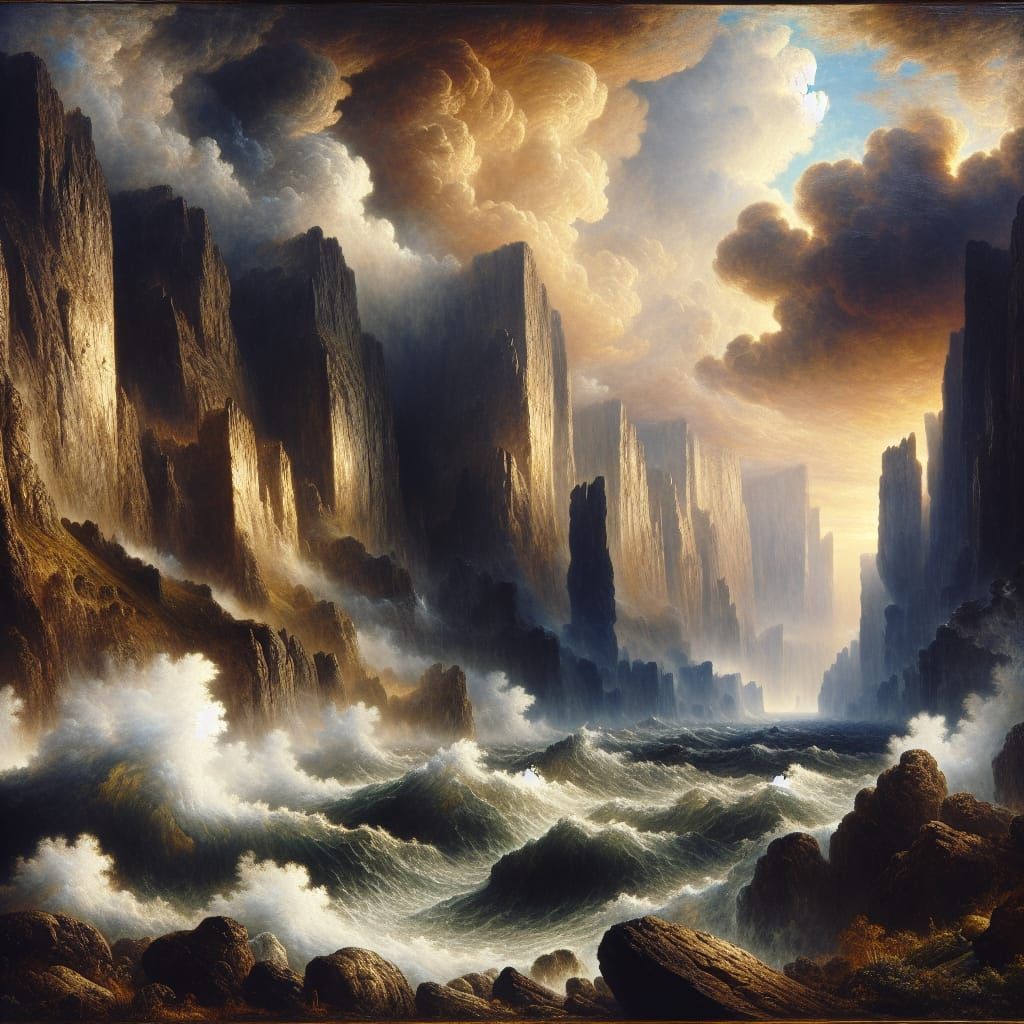 Romantic Landscape of Nature's Awesome Power