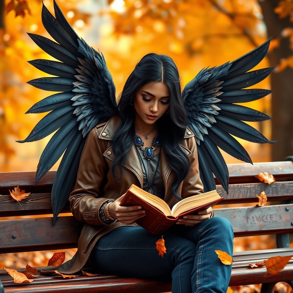 Queen Ishtar's Autumn Solitude in Rich Fantasy Art