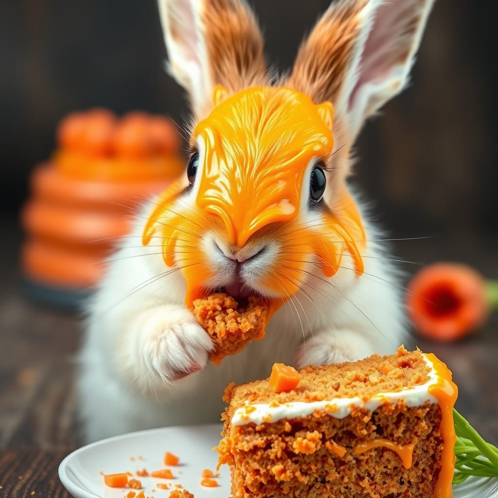 Baby Rabbit's Carrot Cake Feast
