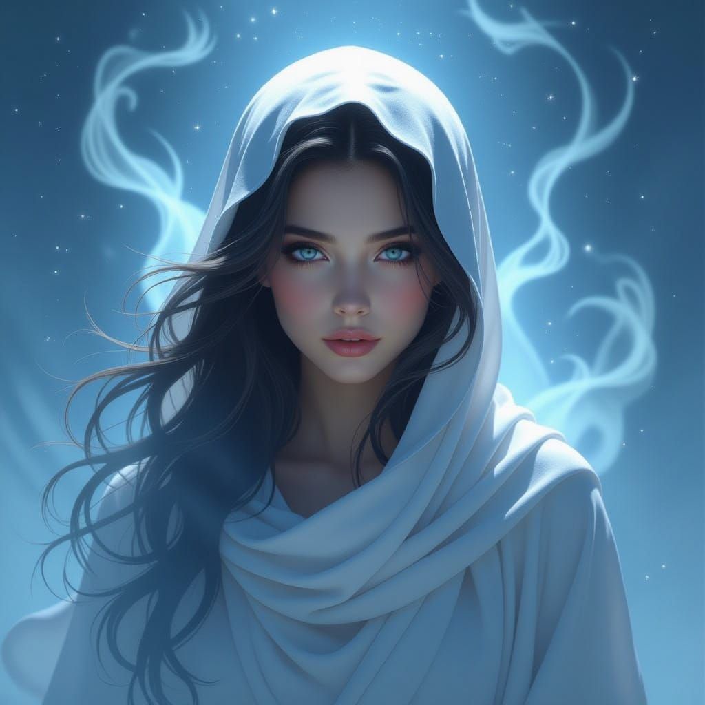 Ethereal Cosmic Being in Mystical Light