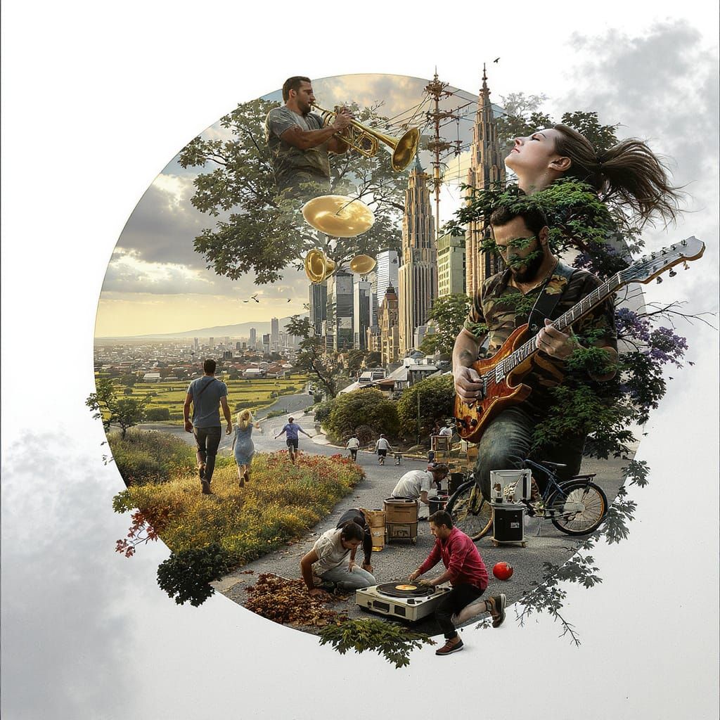 Double Exposure: Village vs. City Life