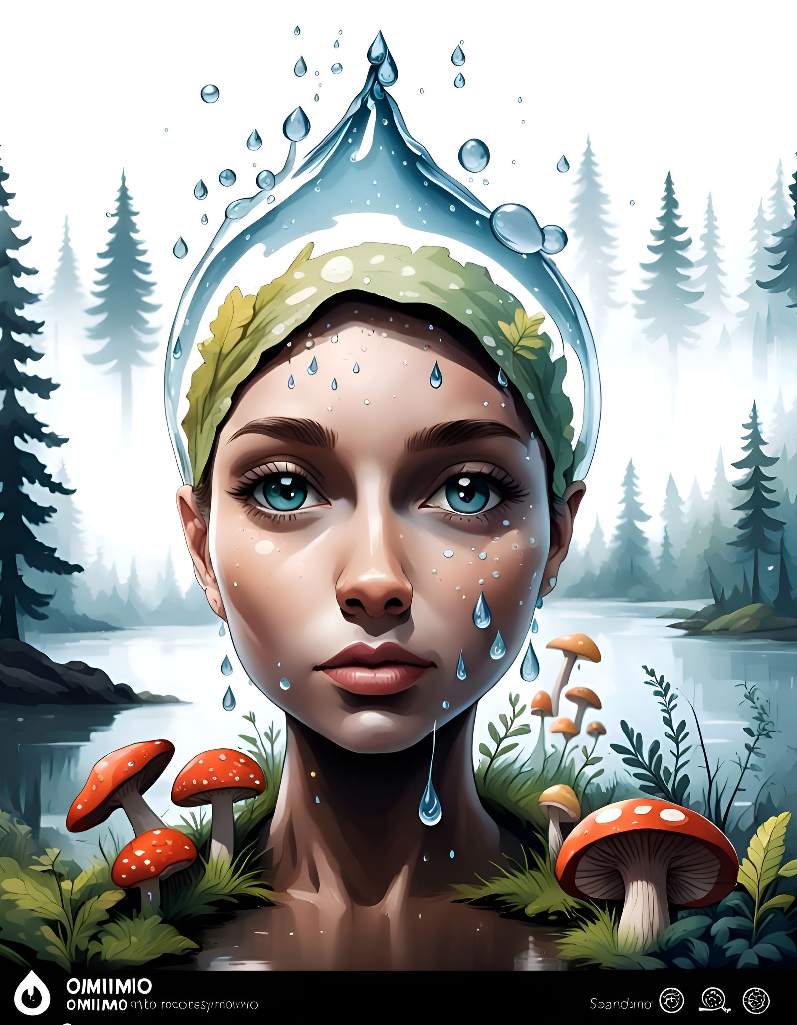 Scandinavian Forest Biodiversity with Water Droplets