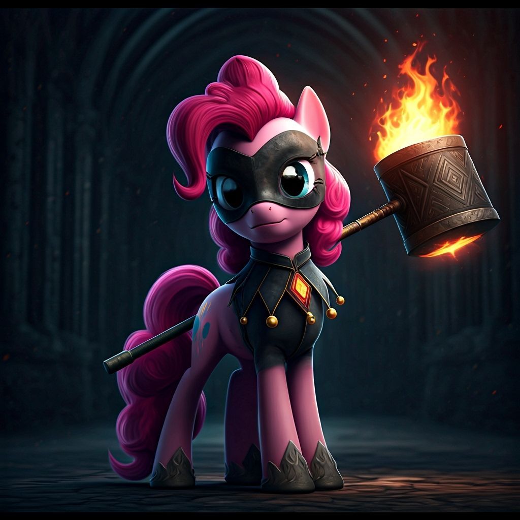 Pinkie Pie as Dark Fire Mage Jester
