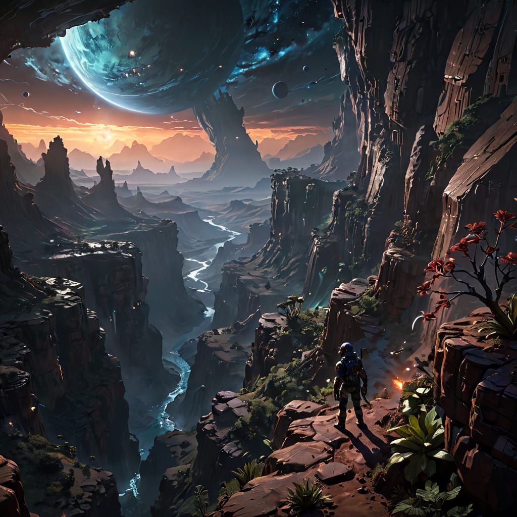 Exoplanet Explorers in a Vast, Ethereal Canyon