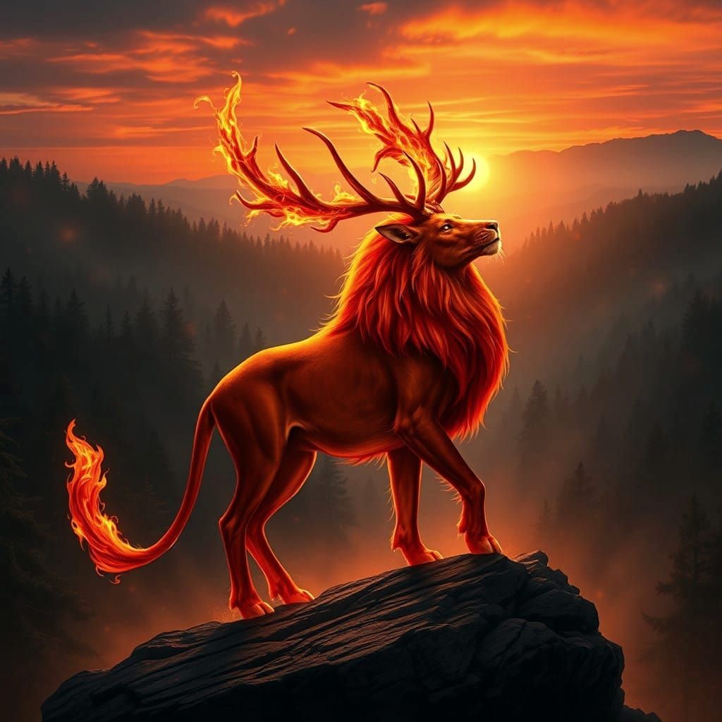 My Imaginary Creature--A Majestic Emberstag