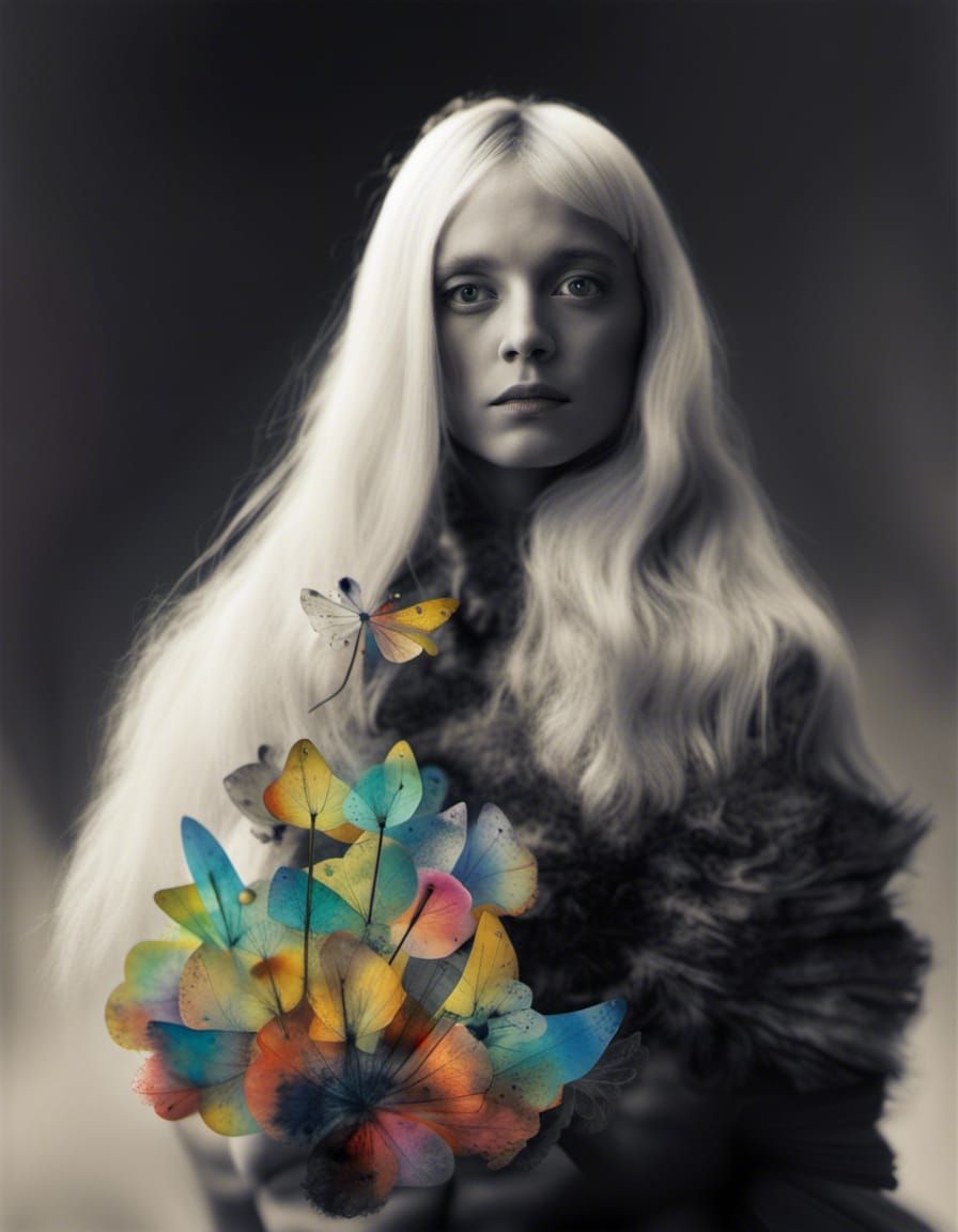 Winged Fairies in Dandelion Dreamscape, Surreal Art