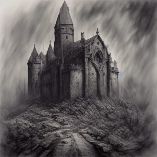 Man in Scale Armor Holds Mysterious Mask in Ancient Stone Ho...