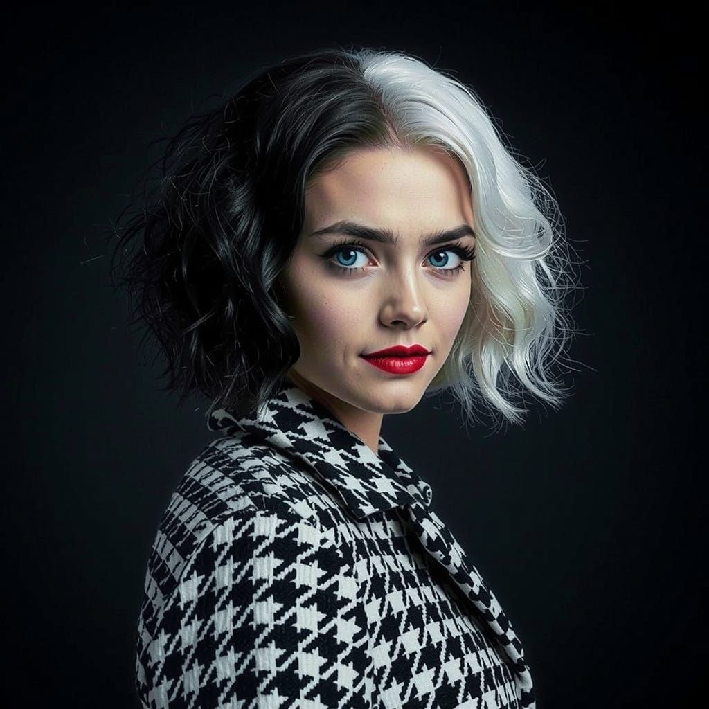 Black and white hair