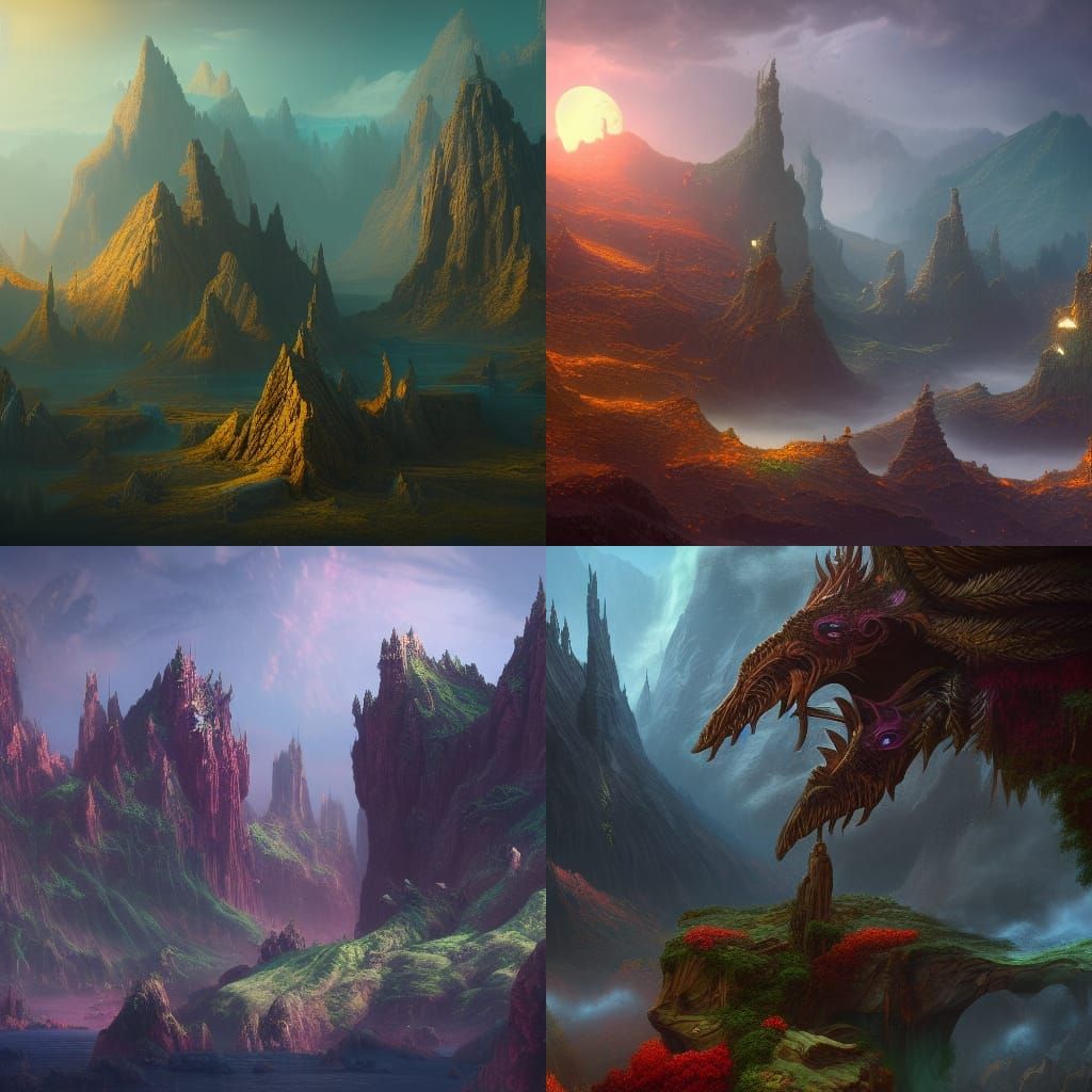 Fantastical Matte Painting of a Homosexual Couple