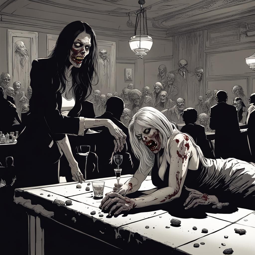 Zombie Feast in a Nightclub: Sinister Art