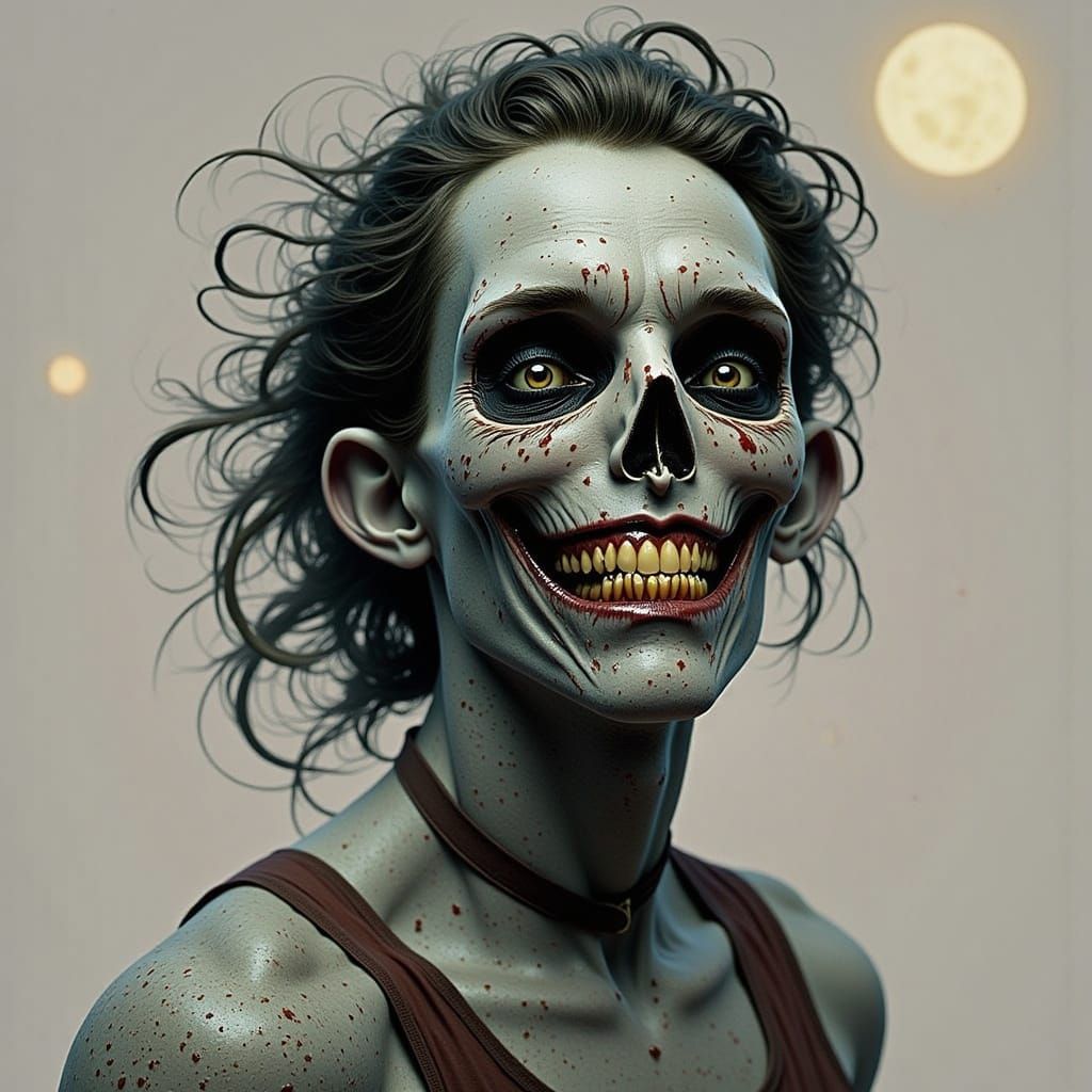 Chaos Lord with a Mischievous Grin in Cyberpunk Style