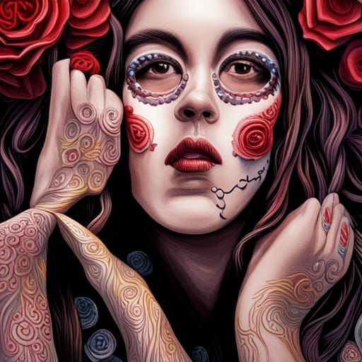 Hyperrealistic Day of the Dead Parade