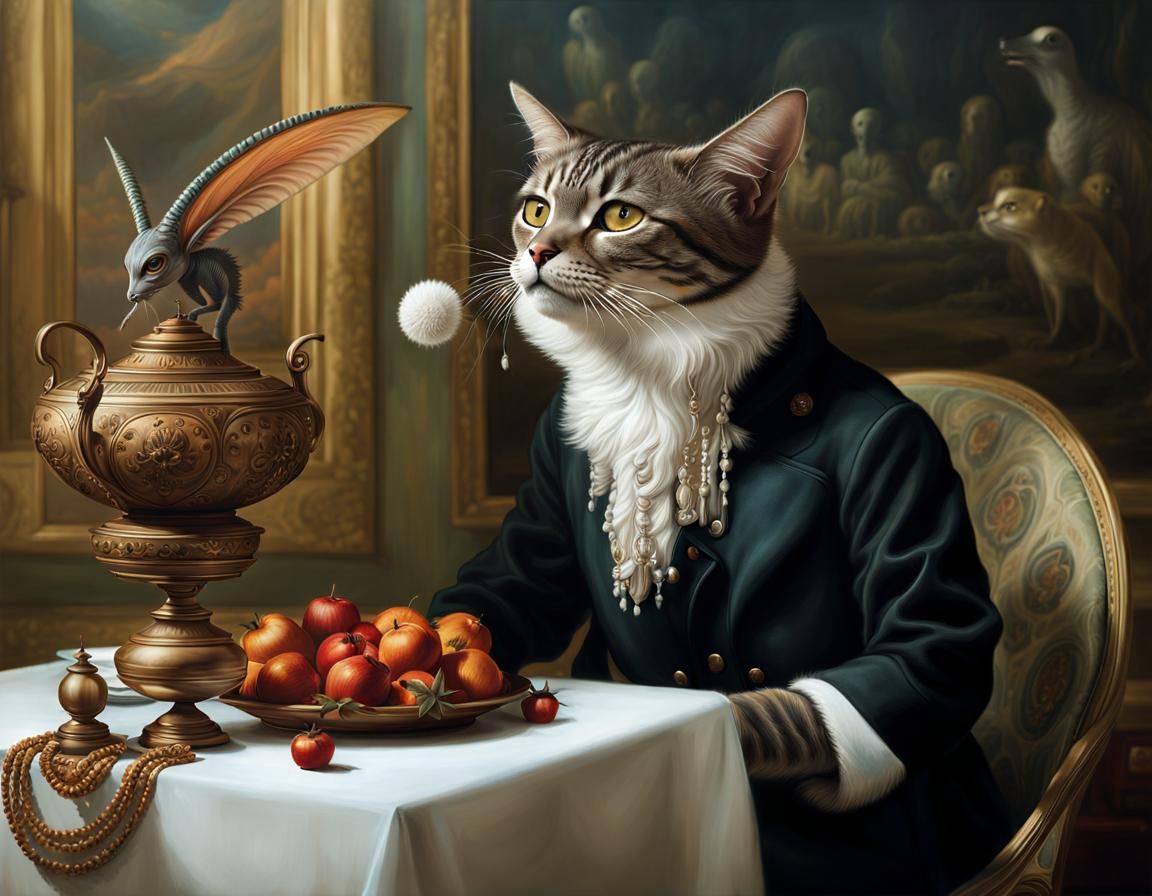 Abstract Alien Portraits with Bizarre Pets