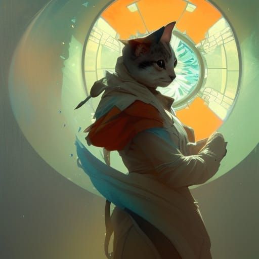 Hyperdetailed Cat Steps Concept Art in Unreal Engine 5