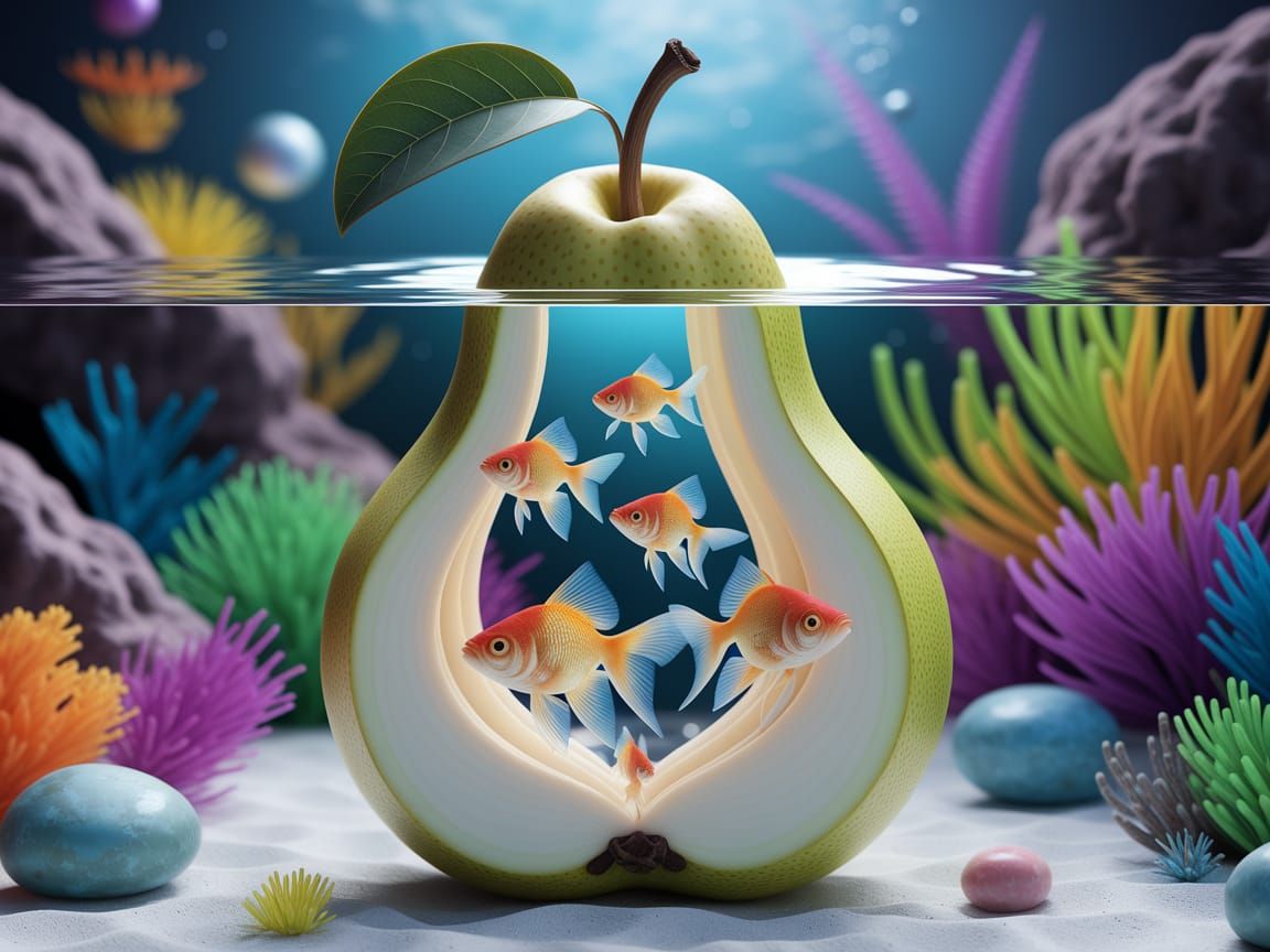 Surreal Aquarium Reveals Pear-Shaped Treasure Trove