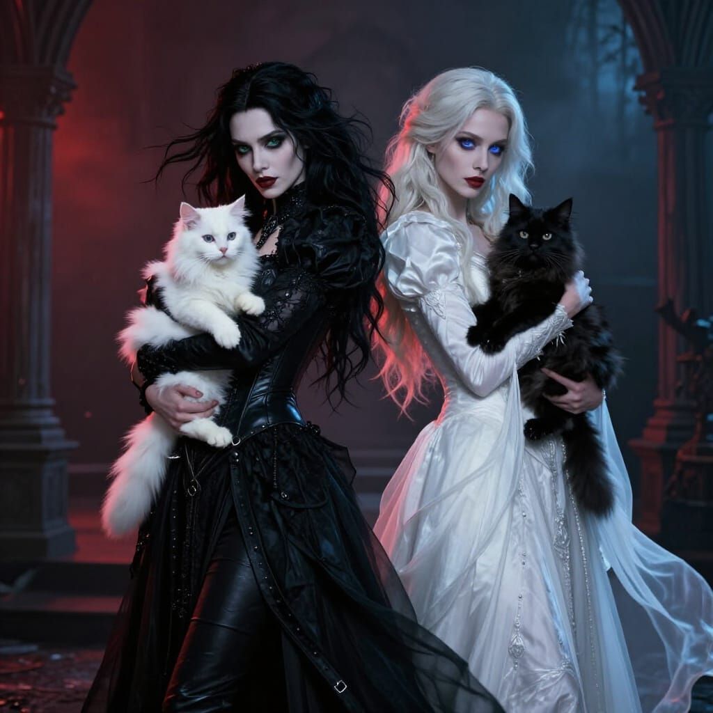 Gothic Sisters: Dark and Light in Courtyard