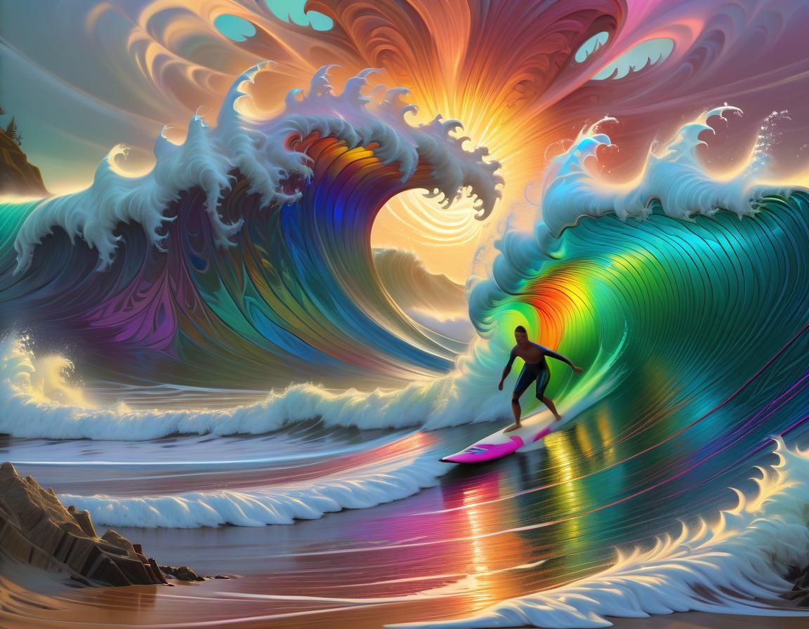 Fractal Chaos Wave in Expressionist Style