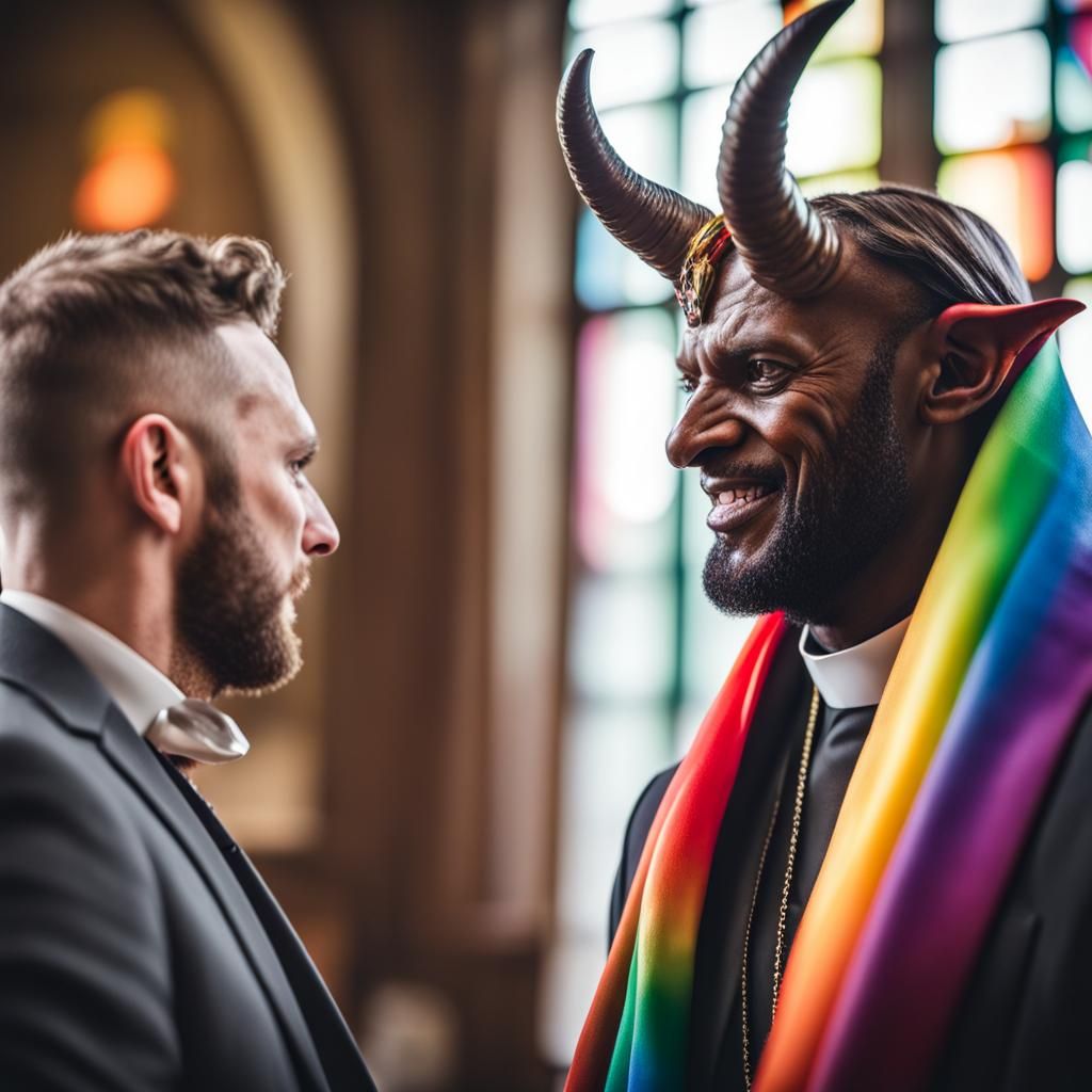 Demon and Vicar Conversation in Sharp Focus