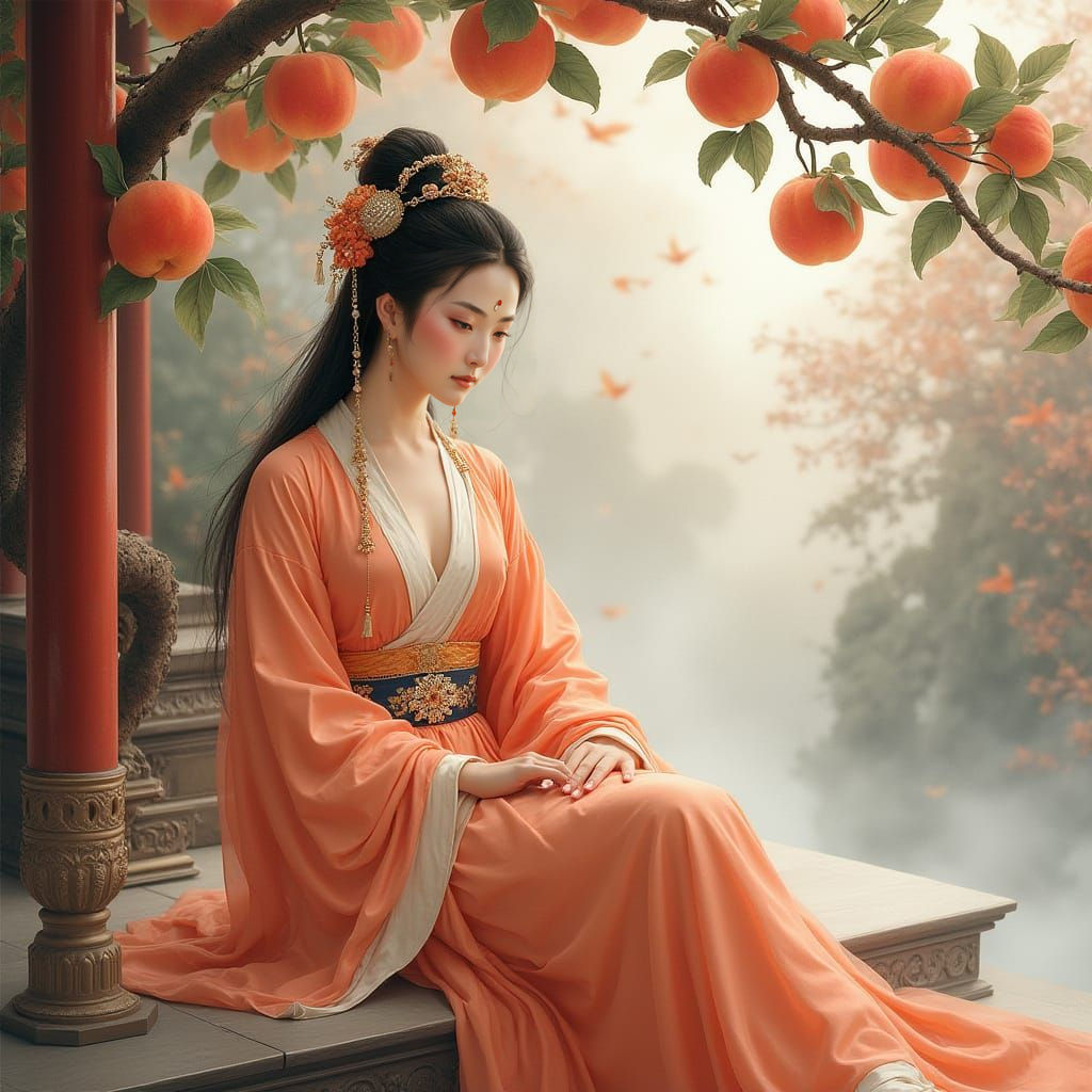 Xiwangmu in a Traditional Chinese Palace