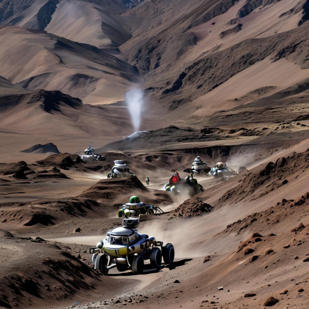 Martians Trekking Through the Andes Mountains