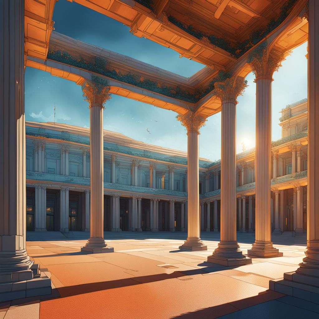Canberra's Civic Centre: Golden Hour Concept Art