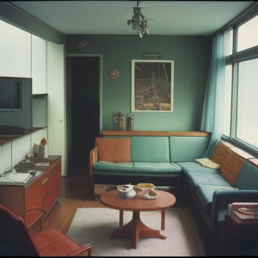 Vintage 1970s Urban Home Interior